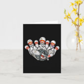 漫画ボウリングをする人、 クリケットの投手ビックボーリングピンおもしろいスポーツHal カード (黄色い花)