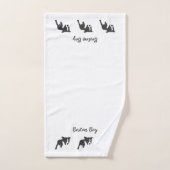 漫画ボストンテリアボストンボーイ  バスタオルセット (ハンドタオル)