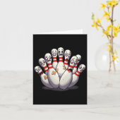 漫画ボーリングビックボーリングピンおもしろいスポーツボー カード (黄色い花)