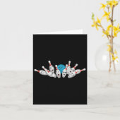 漫画ボーリングビックボーリングピンおもしろいスポーツボー カード (黄色い花)