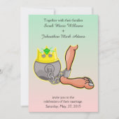 漫画ボール及びチェーン結婚式招待状 招待状 (正面)