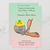 漫画ボール及びチェーン結婚式招待状 招待状 (正面/裏面)