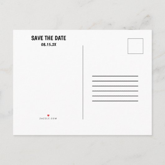 漫画ポップ・アートのアー💥🎨の結婚落書き日付を保存 案内ポストカード (裏面)