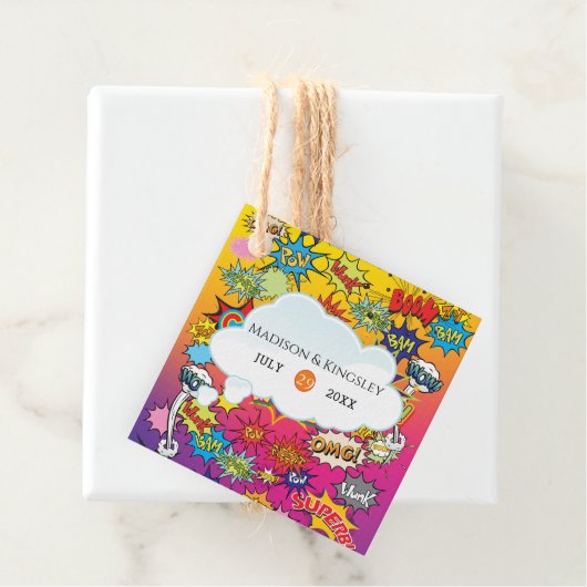 漫画ポップ・アートのアートスピーチバブルレトロ フェイバータグ (インサイチュ)