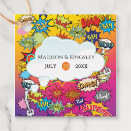 漫画ポップ・アートのアートスピーチバブルレトロ フェイバータグ