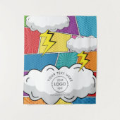 漫画ポップ・アートのアートロポップ・アートのゴアップショップテーブルランナー タペストリー (正面)