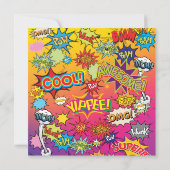 漫画ポップ・アートのアール💥🎨ブランチウェディングシャワー 招待状 (裏面)