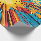 漫画ポップ・アートのスタイルアート爆発(11) ラッピングペーパー (角)