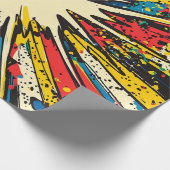 漫画ポップ・アートのスタイルアート爆発(2) ラッピングペーパー (角)