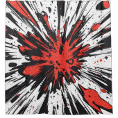漫画ポップ・アートのスタイルアート爆発(7) シャワーカーテン (正面)