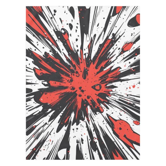 漫画ポップ・アートのスタイルアート爆発(7) テーブルクロス (正面)