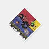 漫画ポップ・アートのブックアカラフルートバースデーパーティー スタンダードカクテルナプキン (角)