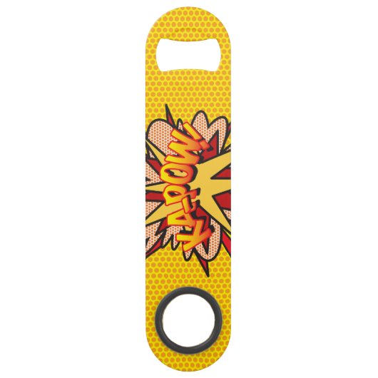 漫画ポップ・アートのブックアポップ・アートのートKA-POW スピード栓抜き (裏面)