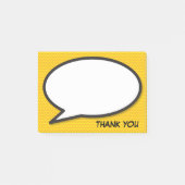 漫画ポップ・アートのブックアートスピーチバブルサンキュー ポストイット (正面)