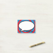 漫画ポップ・アートのブックアートスピーチバブルサンキュー ポストイット (デスク上)