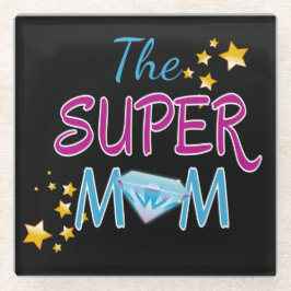 漫画ポップ・アートのブックアートスーパーヒーロー母の日 ガラスコースター