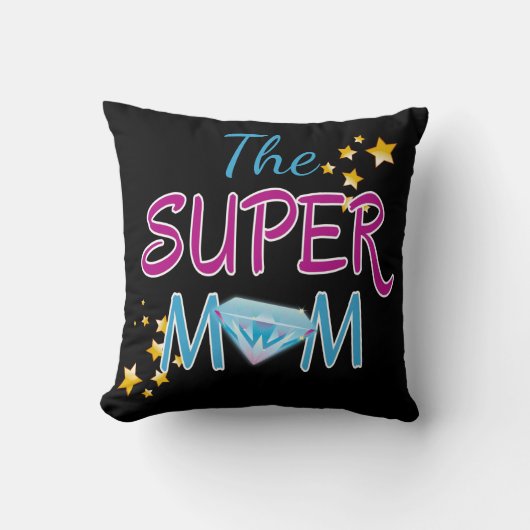 漫画ポップ・アートのブックアートスーパーヒーロー母の日 クッション (正面)