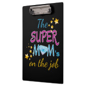 漫画ポップ・アートのブックアートスーパーヒーロー母の日 クリップボード (左)