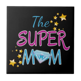 漫画ポップ・アートのブックアートスーパーヒーロー母の日 タイル