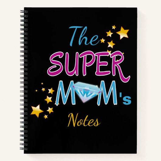 漫画ポップ・アートのブックアートスーパーヒーロー母の日 ノートブック (正面)