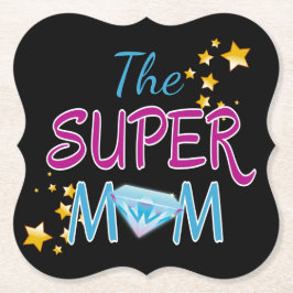 漫画ポップ・アートのブックアートスーパーヒーロー母の日 ペーパーコースター