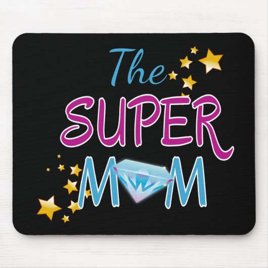 漫画ポップ・アートのブックアートスーパーヒーロー母の日 マウスパッド (正面)