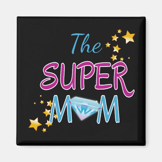 漫画ポップ・アートのブックアートスーパーヒーロー母の日 マグネット (正面)