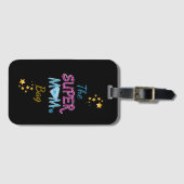 漫画ポップ・アートのブックアートスーパーヒーロー母の日 ラゲッジタグ (正面横)