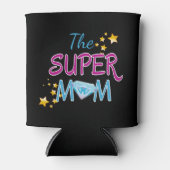 漫画ポップ・アートのブックアートスーパーヒーロー母の日 缶クーラー (正面)