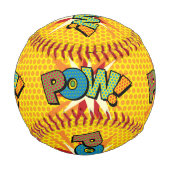 漫画ポップ・アートのブックアートKA-POW 野球ボール (裏面)