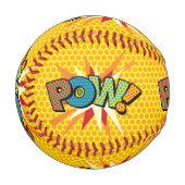 漫画ポップ・アートのブックアートKA-POW 野球ボール (正面左)