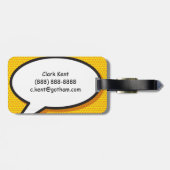 漫画ポップ・アートのブックズームパーソナライズされた! ラゲッジタグ (裏面横)