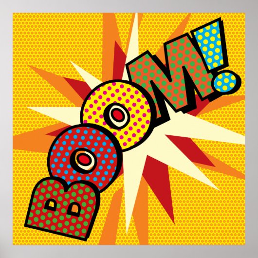 漫画ポップ・アートのブックブーム ポスター (正面)