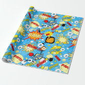 漫画ポップ・アートのブックラッピング紙 ラッピングペーパー (アンロールド)