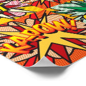 漫画ポップ・アートの本文モダン字グカラフルラ ポスター (角)