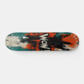 漫画ポップ・アートの爆破アーはっきりしたトSKATEBOARD - 'WOW!' スケートボード (横)