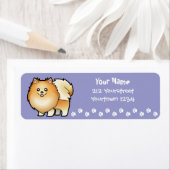 漫画ポメラニア犬 ラベル (インサイチュ)