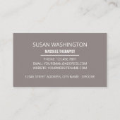 漫画マッサージ、マッサージセラピスト 名刺 (裏面)