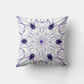 漫画マンダラの花の白と紫 クッション (裏面)