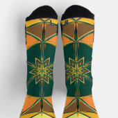 漫画マンダライエローオレンジと緑 ソックス (上部)