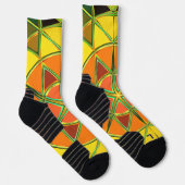 漫画マンダライエローオレンジと緑 ソックス (右)