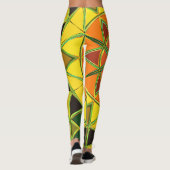 漫画マンダライエローオレンジと緑 レギンス (裏面)