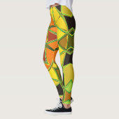 漫画マンダライエローオレンジと緑 レギンス (左)