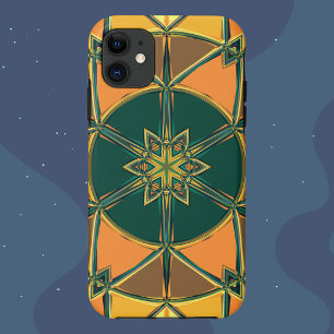 漫画マンダライエローオレンジと緑 iPhone 11 ケース