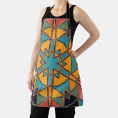 漫画マンダライエローブルーとオレンジ エプロン (インサイチュ)