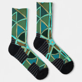 漫画マンダラグリーンブルーと黄色 ソックス (右)