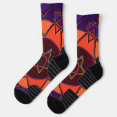 漫画マンダラパープルとオレンジ ソックス (左)