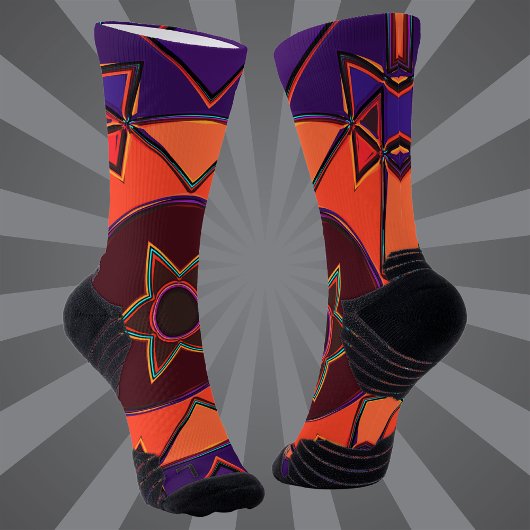 漫画マンダラパープルとオレンジ ソックス