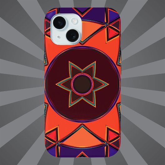 漫画マンダラパープルとオレンジ Case-Mate iPhoneケース