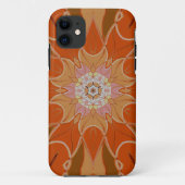 漫画マンダラフラワーオレンジとピンク Case-Mate iPhoneケース (裏面)